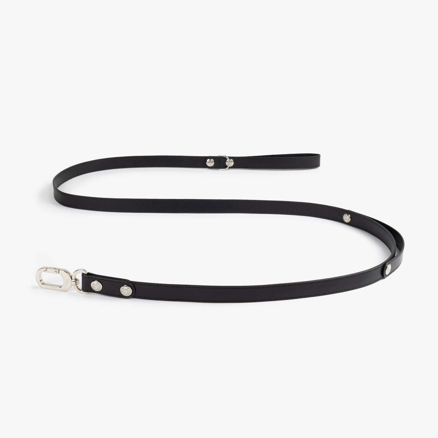 Modern, eco-friendly, and stylish dog leash made with recycled leather.