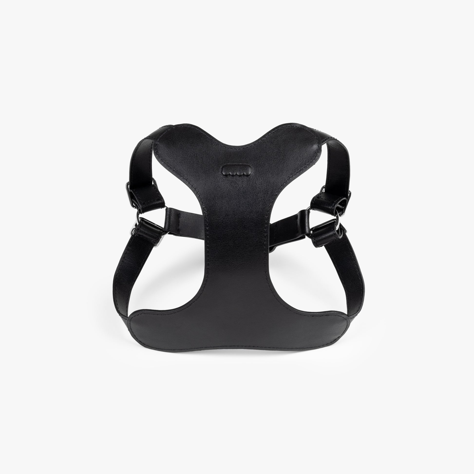 Modern, eco-friendly, and stylish dog harness made with recycled leather.